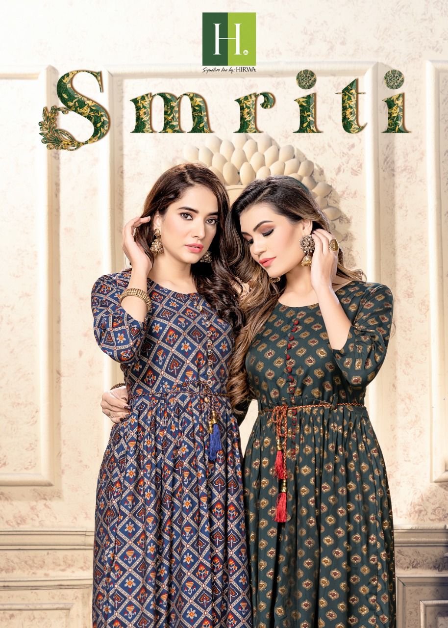 Hirwa Smriti  Ethnic Wear Wholesale Kurti Collection 